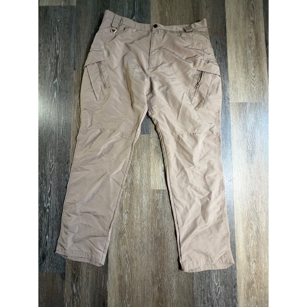 Unbranded Tactical Cargo Pants Mens 3XL Tan Ripstop Utility Outdoor Trousers